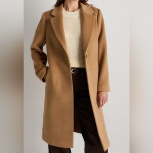 Old Navy Tan Soft Brushed Knee Length Coat Sz M